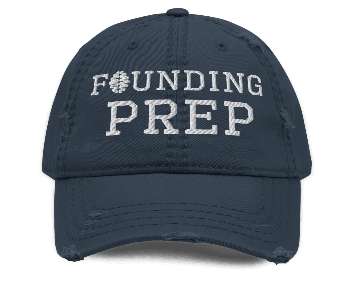 Founding Prep navy cap with embroidered logo